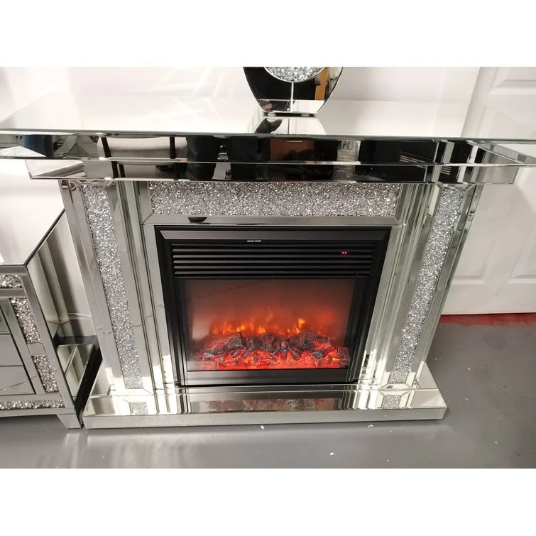 Roma Crushed Diamond Electric Fireplace