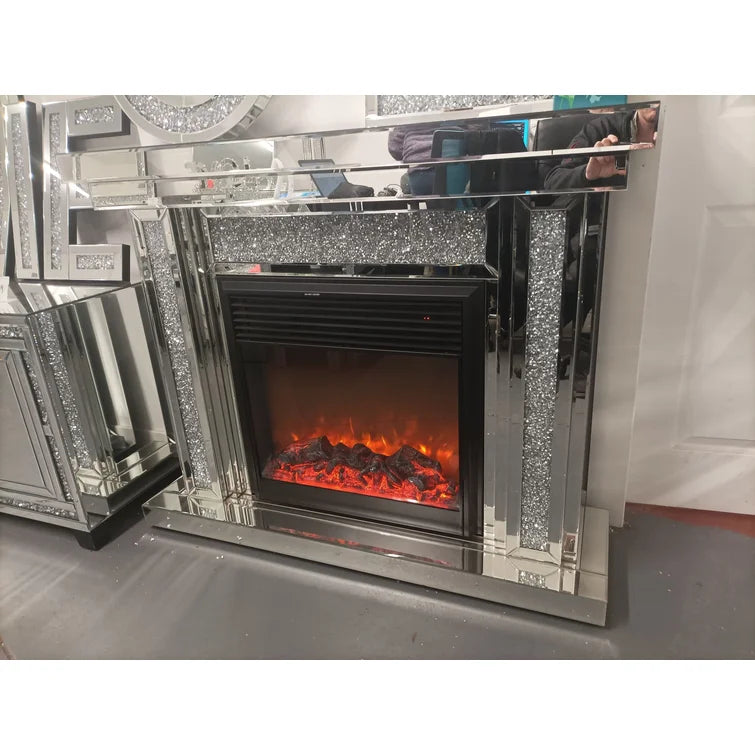 Roma Crushed Diamond Electric Fireplace