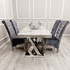 Emma/Lucy Dining Chair with Lion Knocker & Quilted Back (All Colours)