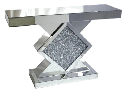 Roma LED Crushed Diamond Console Table