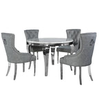 Louis Dining Table in Chrome 1.3M Round (All Colours)