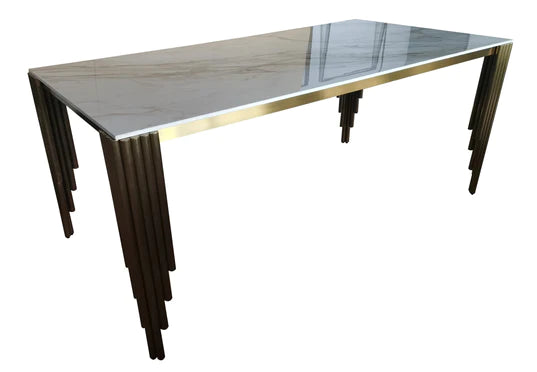 Mayfair Gold 1.8m Ceramic Dining Table (2 Colours)