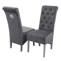 Emma/Lucy Dining Chair with Lion Knocker & Quilted Back (All Colours)