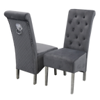 Emma/Lucy Dining Chair with Lion Knocker & Quilted Back (All Colours)