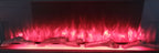 Luvelle - Media Wall - Panoramic 3 Sided Insert - Electric Fire - Black - 80 Inch WIFI Enabled