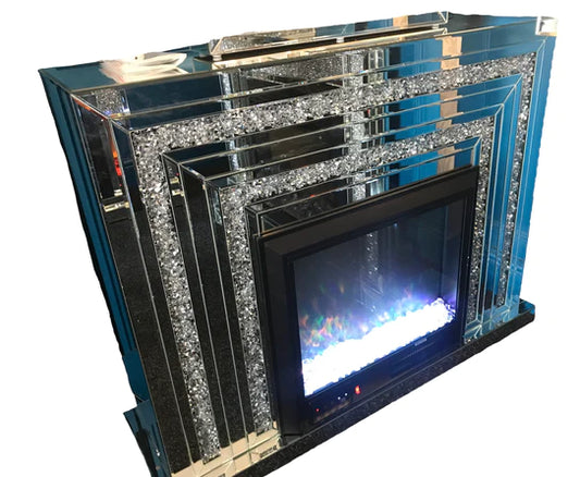 Roma Crushed Diamond Fireplace With Colours