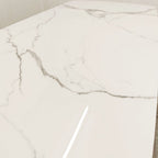 Orion Gold 1.8M Dining Table with Polar White Sintered Stone Top