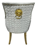Roma Dining Chair (Lion Knocker/Gold Legs) (2 Colours)