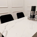 Titus 1.4M Black Dining Table with Sintered Stone Top