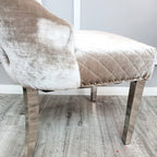 Chelsea Dining Chair with Lion Knocker & Buttoned Back (All Colours)
