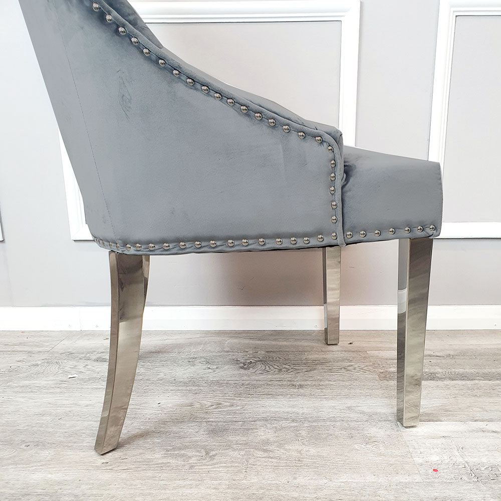 Duke Dining Chair with Plain Knocker & Plain Back (All Colours)