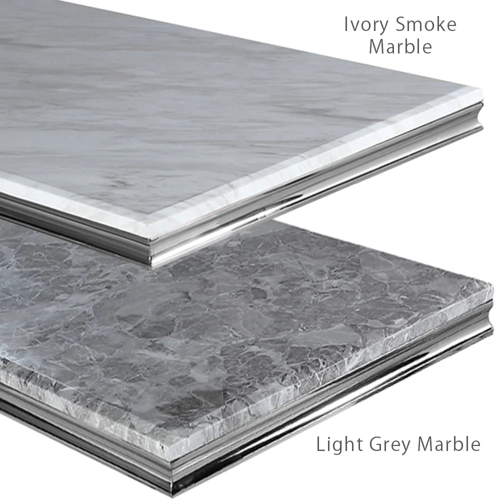 Louis 120cm Marble & Chrome Console Table (All Colours)