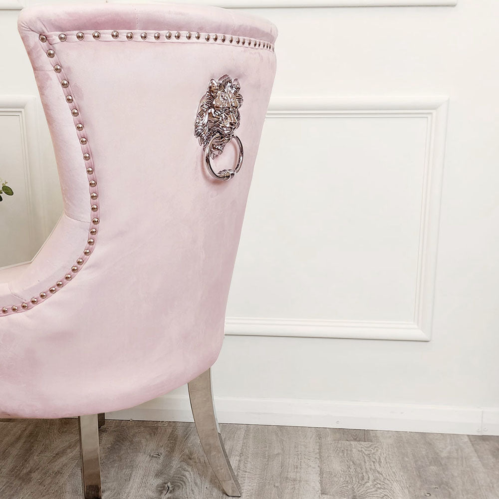 Megan Dining Chair Plain Back/Lion Knocker (All Colours)