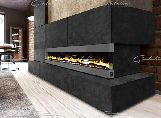 Mirage - Media Wall - Insert - Open Front Electric Fire - Grey - 50 Inch