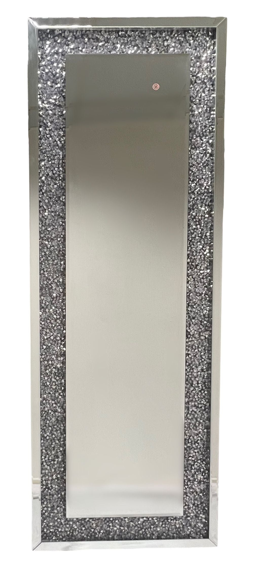 LED Floor Standing Crushed Diamond Rectangle Mirror 55 x 160cm